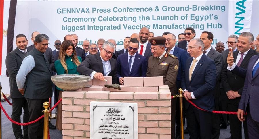SCZONE chairman lays foundation stone for $150M GENNVAX factory in Ain Sokhna
